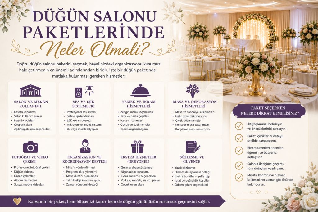 Düğün Salonu Paketlerinde Neler Olmalı?