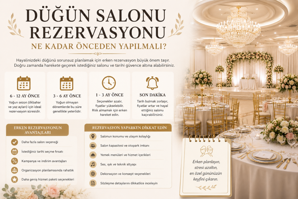 Düğün Salonu Rezervasyonu Ne Kadar Önceden Yapılmalı?