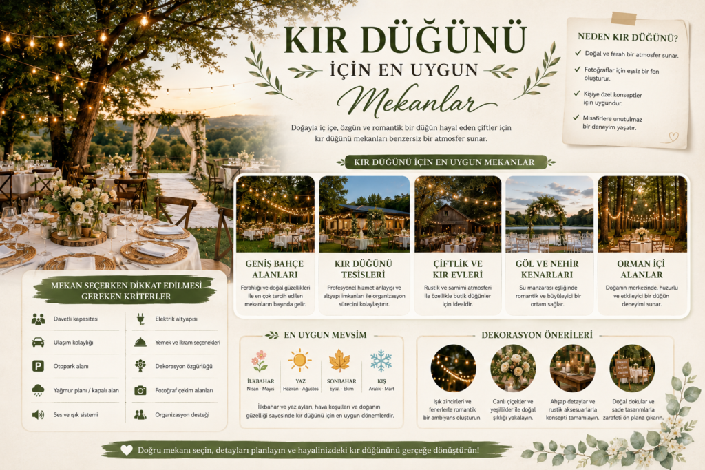 Kır Düğünü İçin En Uygun Mekanlar