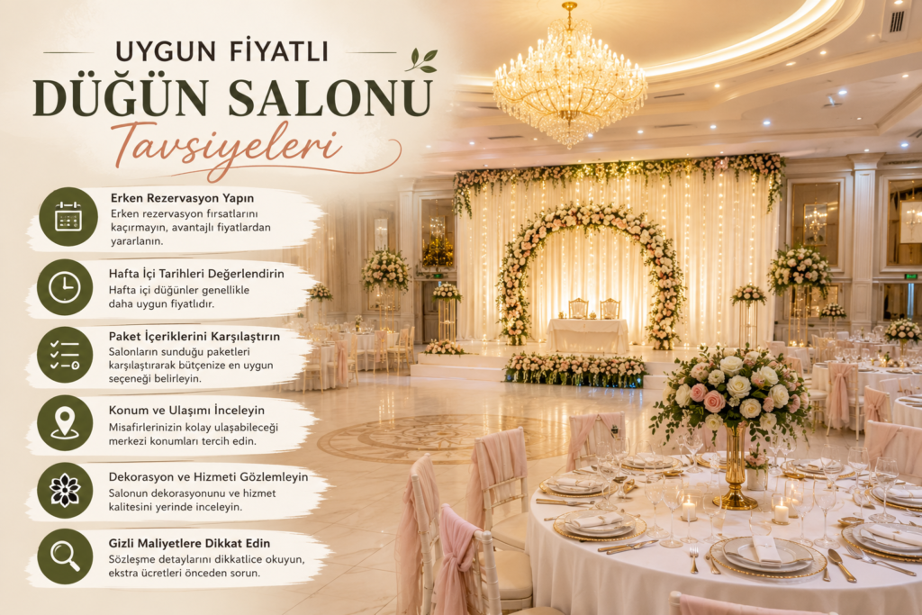 Uygun Fiyatlı Düğün Salonu Tavsiyeleri